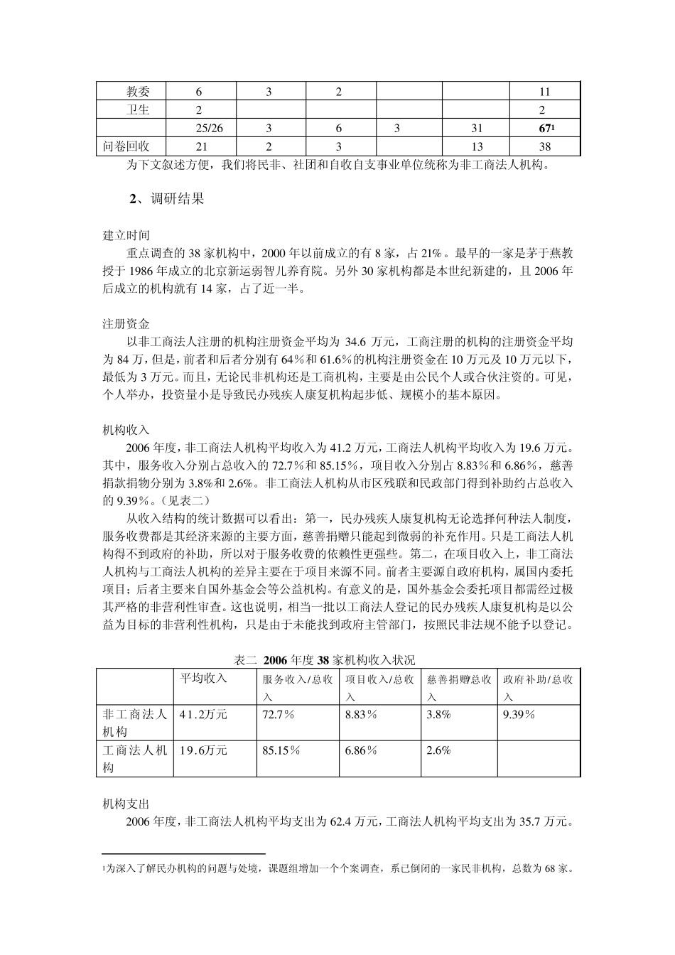 北京市民办残疾人康复服务机构调研报告_第2页