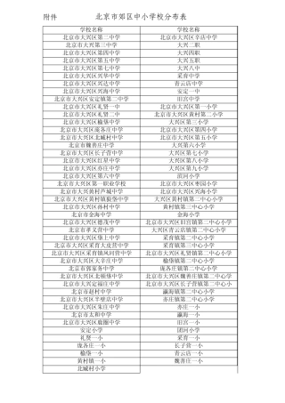 北京市郊区中小学校分布表