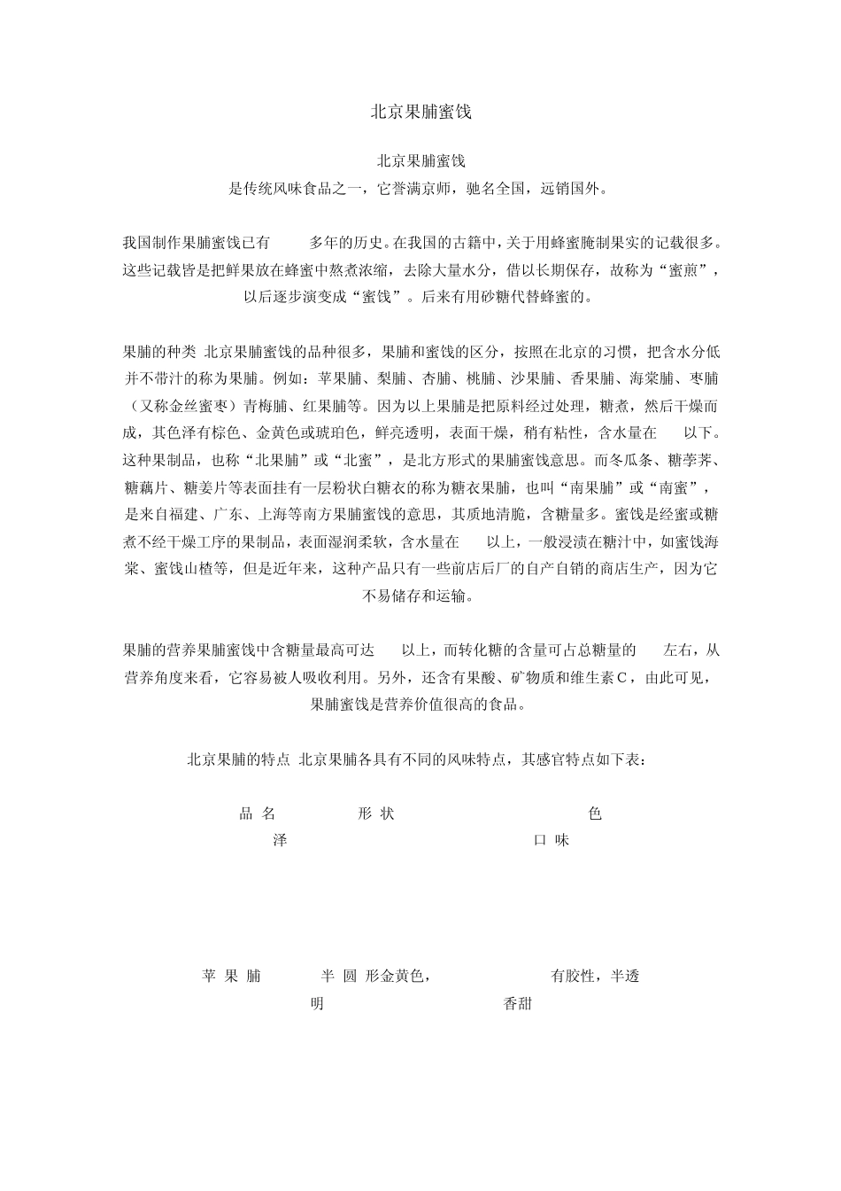 北京果脯蜜饯_第1页