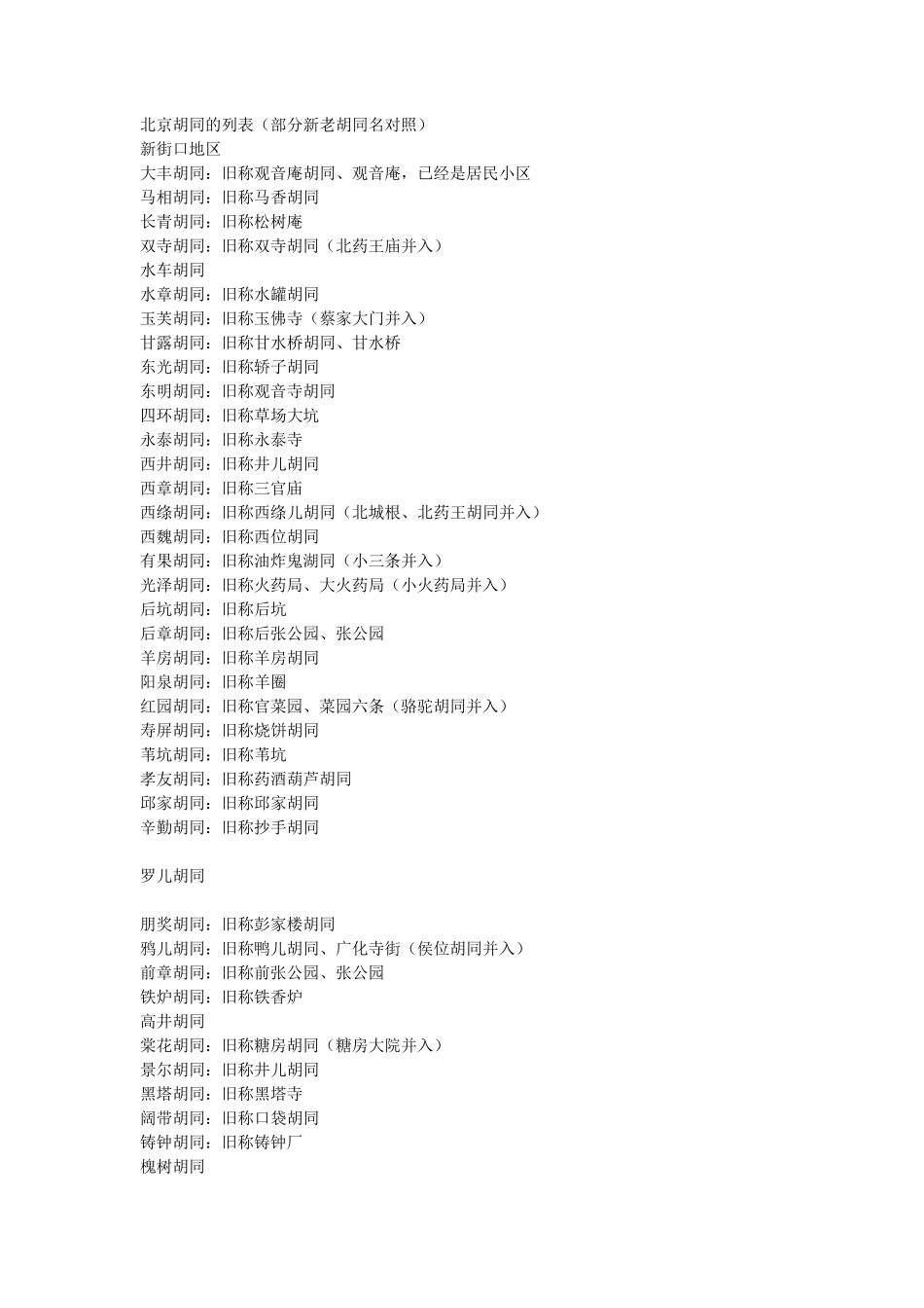 北京胡同大全_第1页