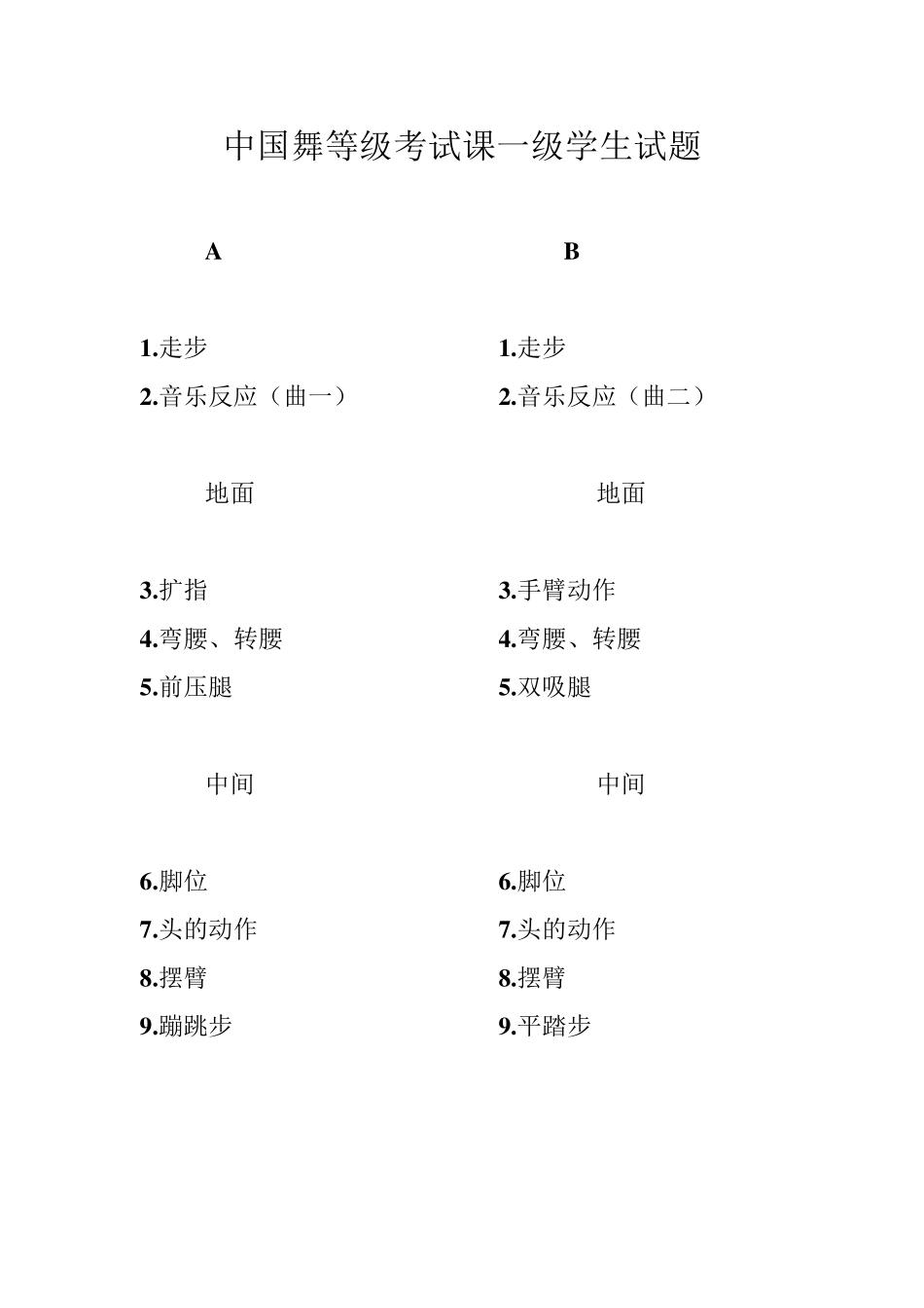 北京舞蹈学院中国舞蹈考级第一级教材(附歌词)_第3页