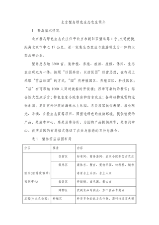 北京蟹岛产业模式分析