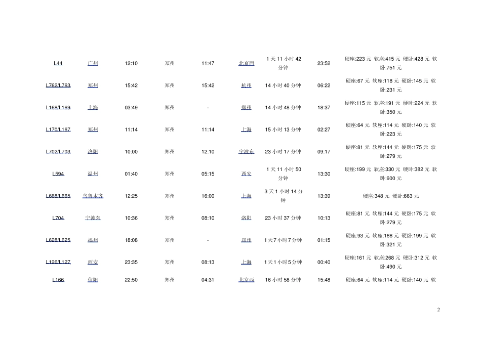 北京西站列车时刻表_第2页