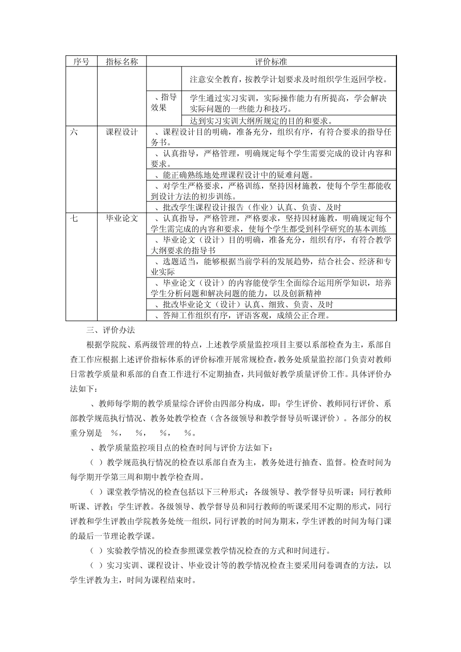 北京财贸职业学院教学质量监控与评价办法_第3页