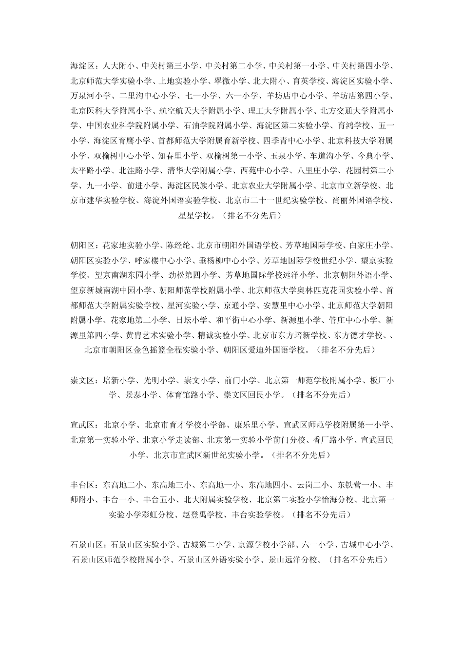 北京重点小学排名及派位中学_第2页