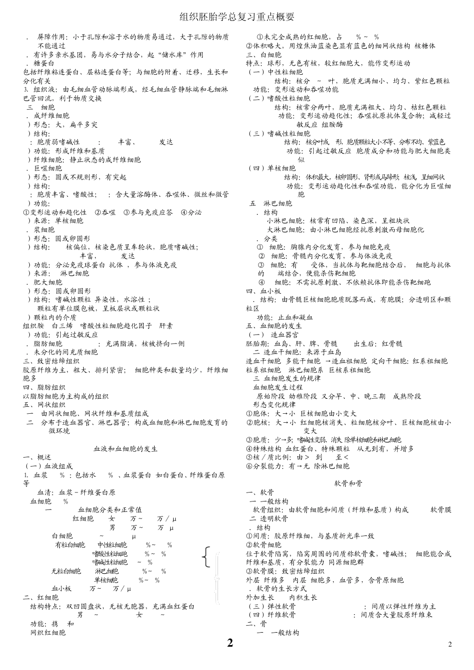 北医大组织胚胎学复习提纲(精华重点),值得收藏!_第2页