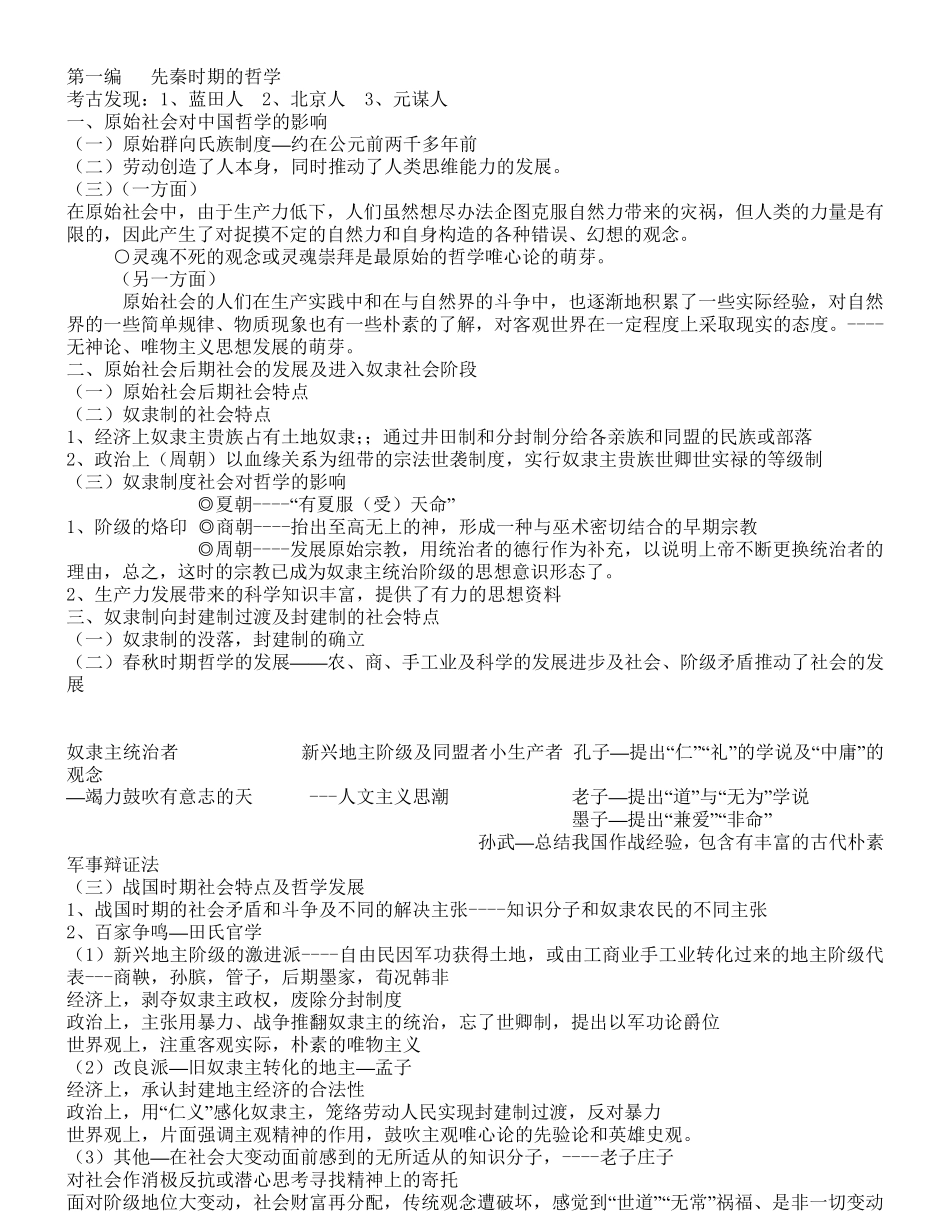 北大教研室《中国哲学史》笔记_第1页