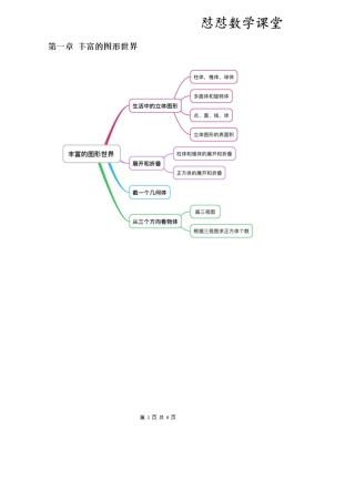 北师大七年级上册思维导图