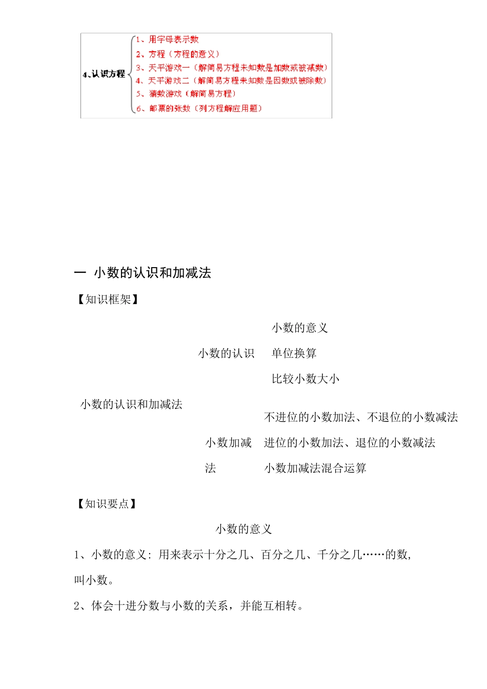 北师大四年级数学下册知识点_第2页