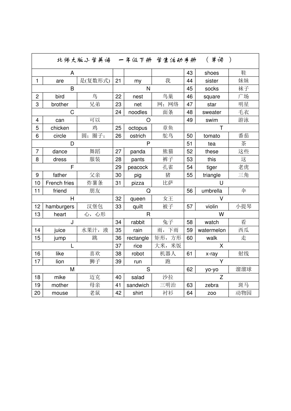 北师大版_小学一至六年级_全部英语单词_第2页