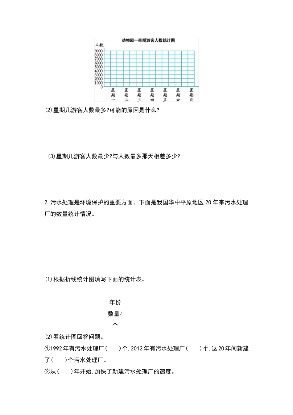 北师大版四年级数学下册第六单元测试卷_第2页