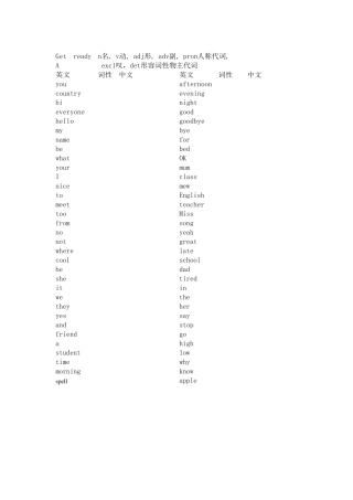 北师大版新教材_初一七上英语汉语单词表