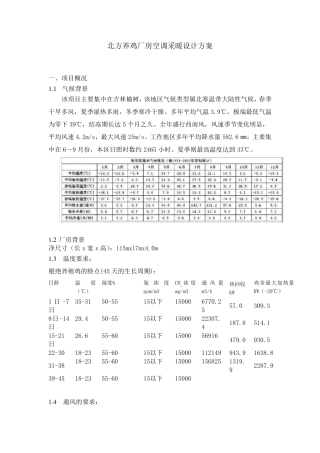 北方养殖厂房空调采暖设计方案