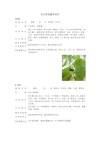 北方常见灌木