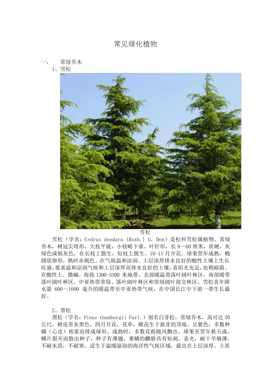 北方常见绿化植物简介(图文)_第1页