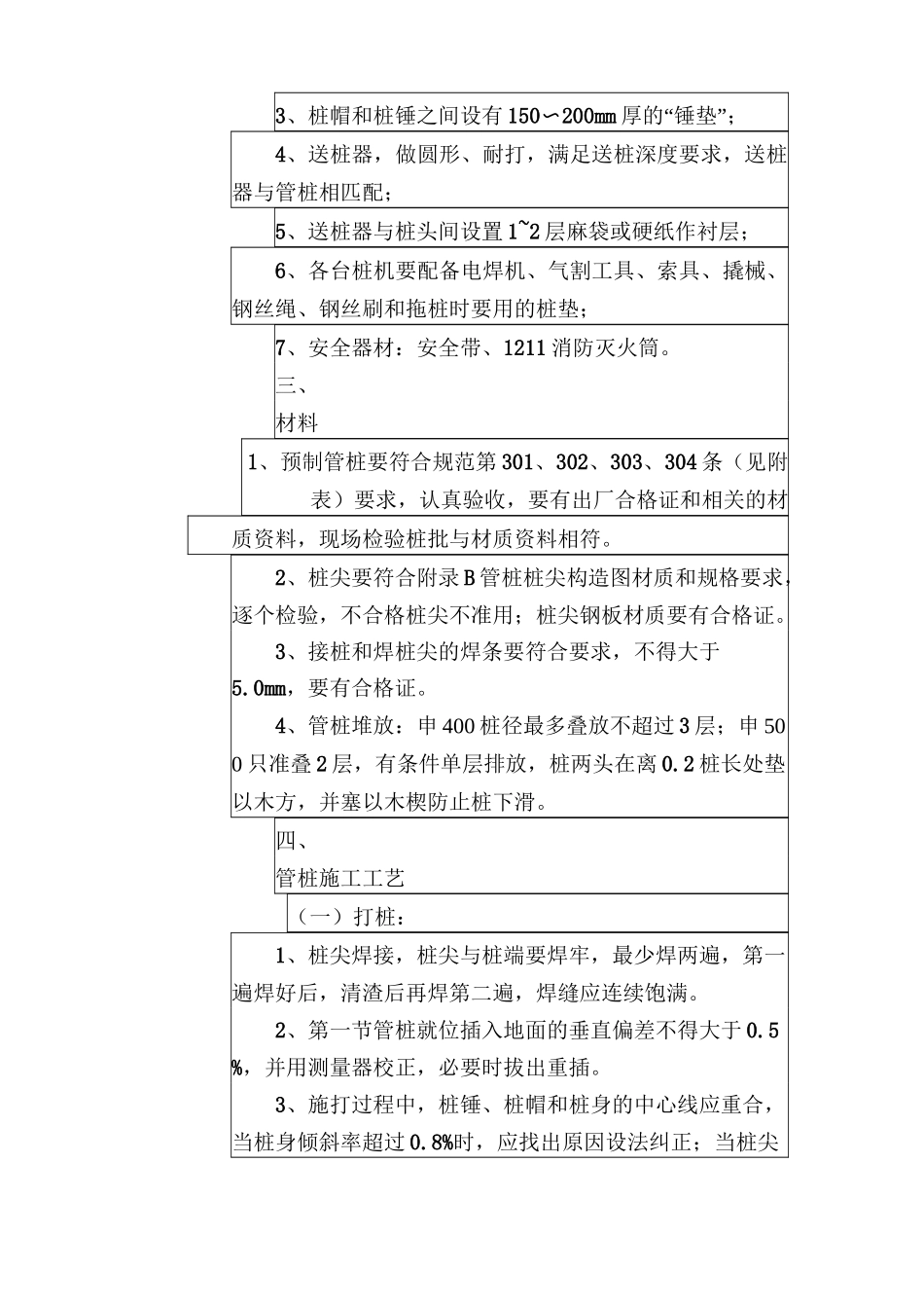 锤击桩分项工程质量技术交底_第2页
