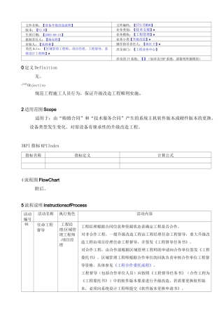 设备升级改造流程