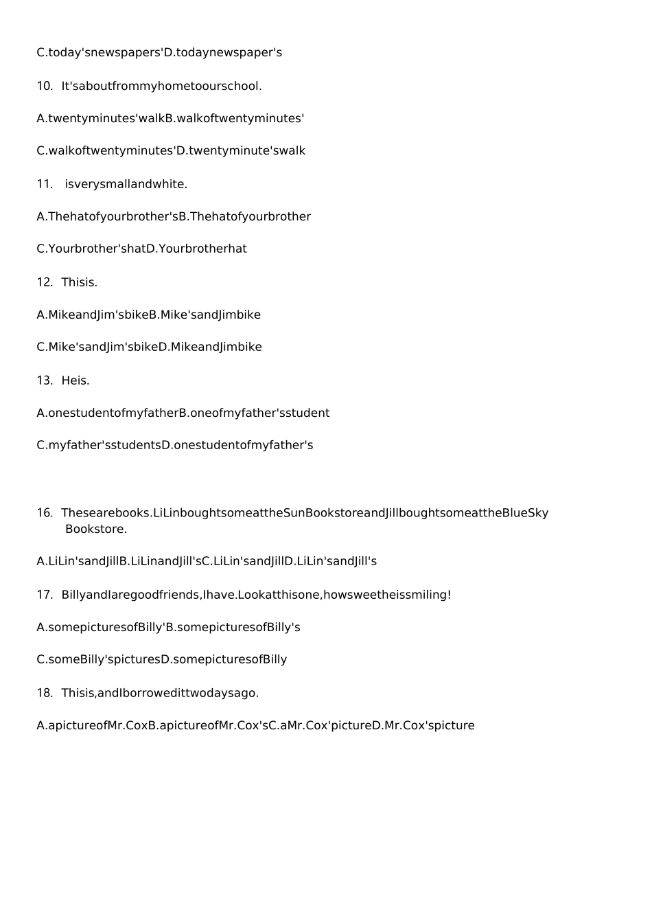 (完整版)名词所有格详解及练习_第2页