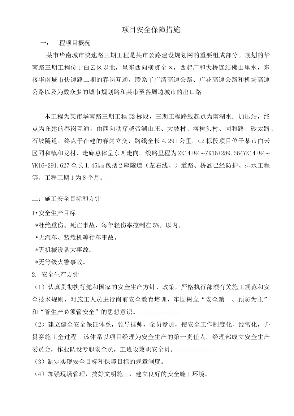 项目安全保障措施_第1页