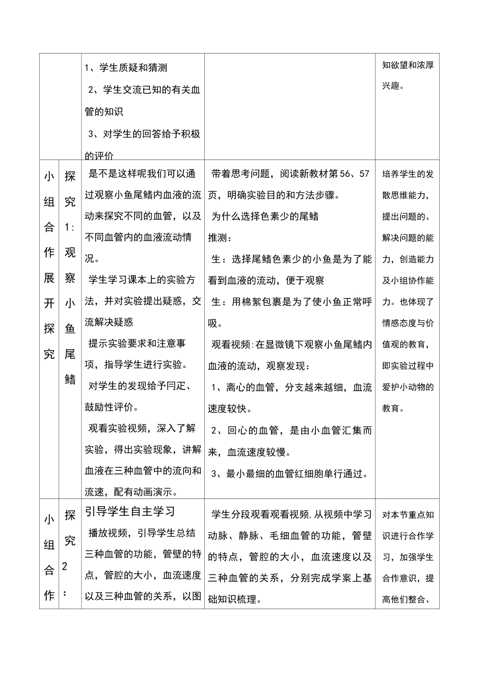 血流的管道-血管教学设计_第3页