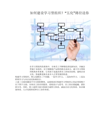 学习型组织建设可行动方案