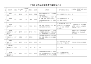 广西壮族自治区国资委下属国有企业