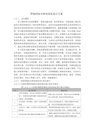 管线的综合排布深化设计方案