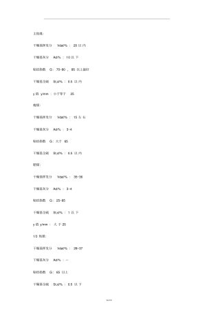 炼焦煤主要指标