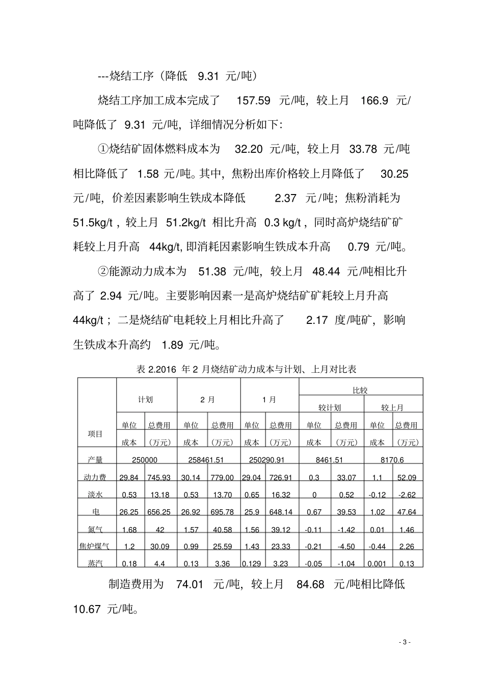 炼铁厂经营运行综合2月资料_第3页