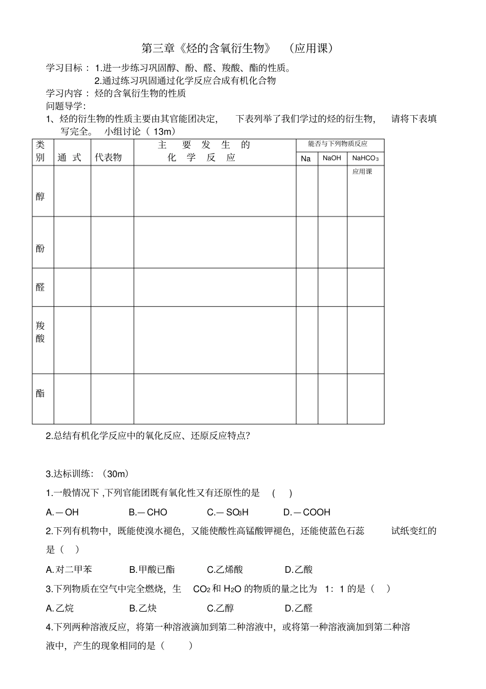 烃衍生物的应用课_第1页
