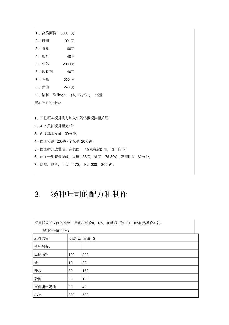 烘焙配方大全之30款吐司面包的烘焙制作方法_第3页