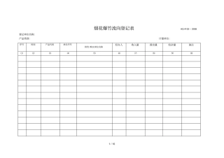 烟花爆竹流向登记表