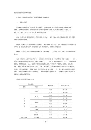 烧结参考资料砖化学成份及物理性能与土粒化学平均成份