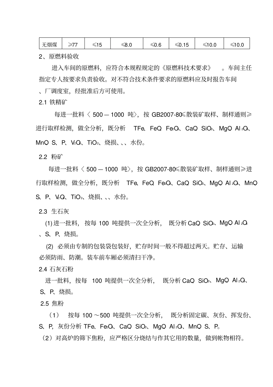 烧结车间技术操作规程_第2页