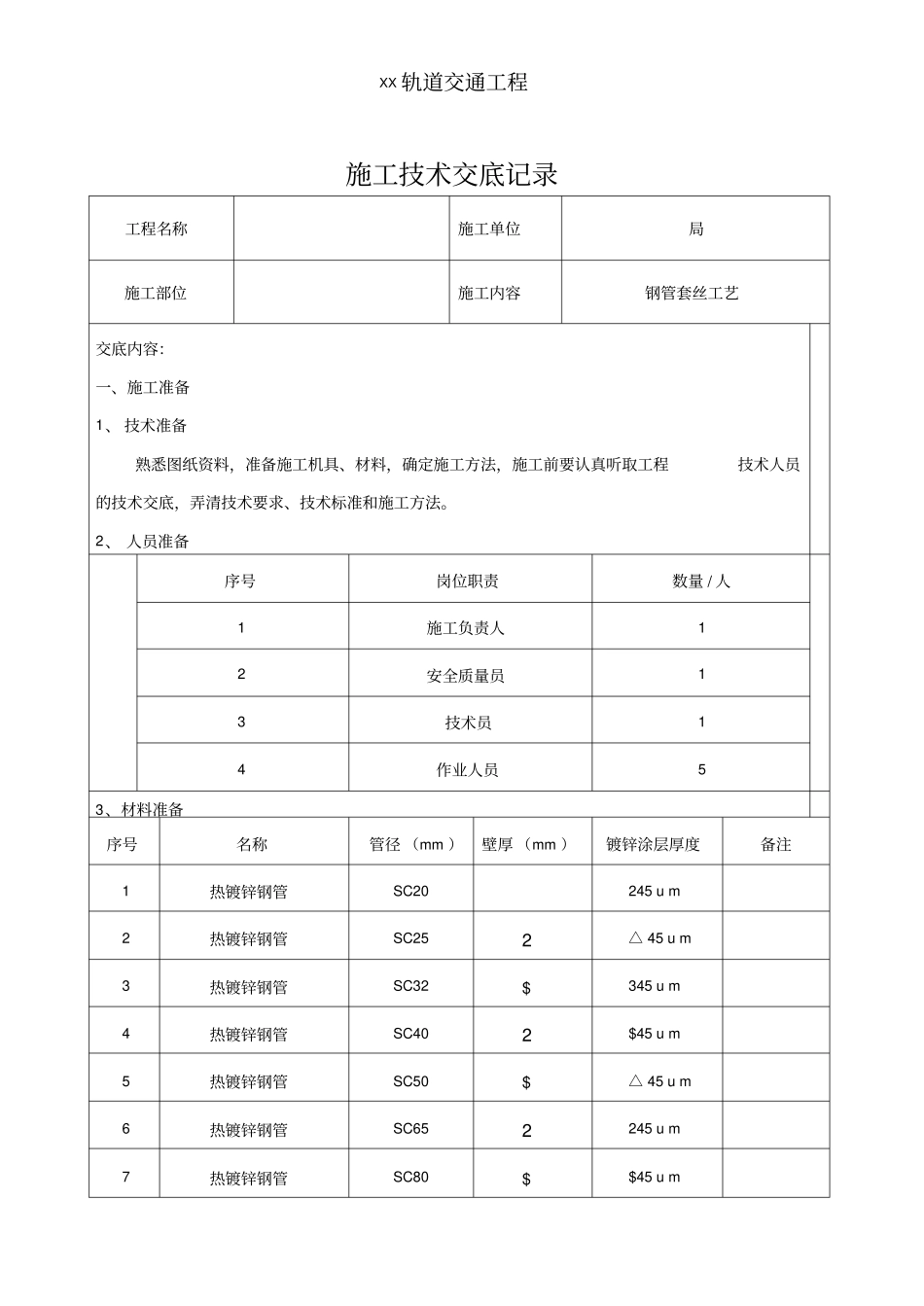 热镀锌钢管套丝技术交底_第2页