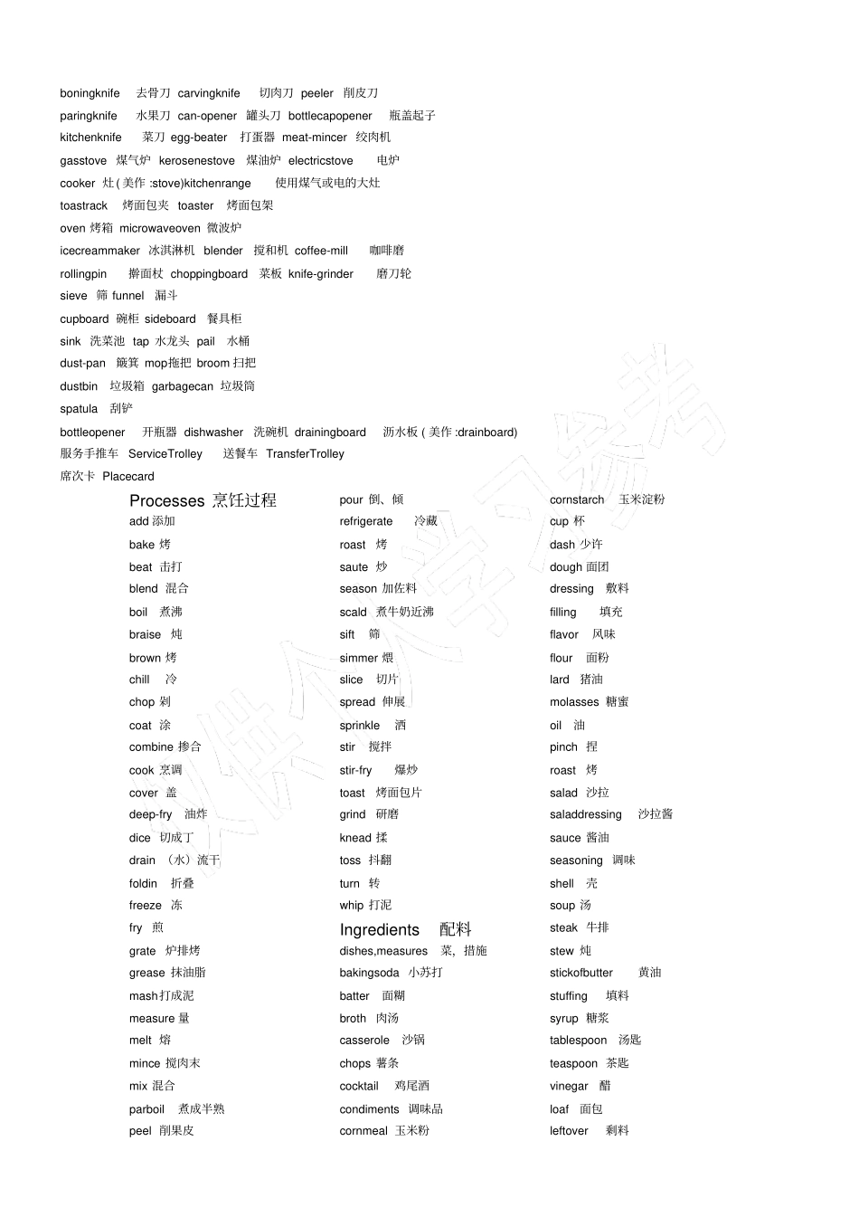 烹饪中常用的英语单词_第3页