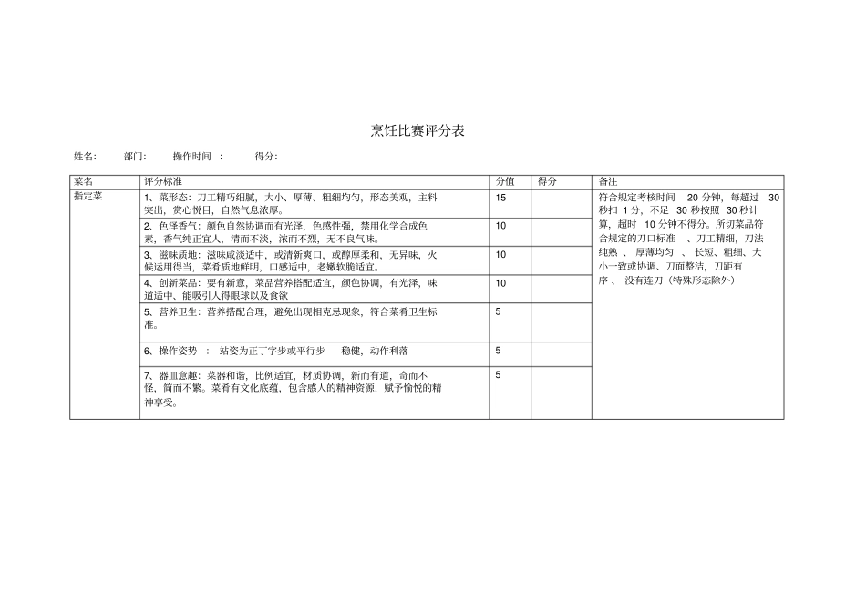 烹饪比赛评分表_第2页