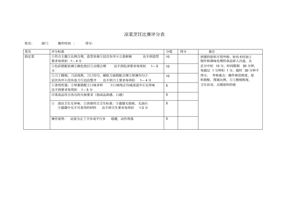 烹饪比赛评分表_第3页