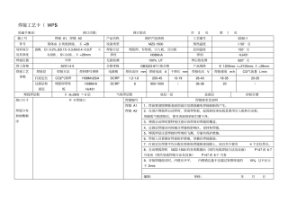 焊接工艺卡wpsx