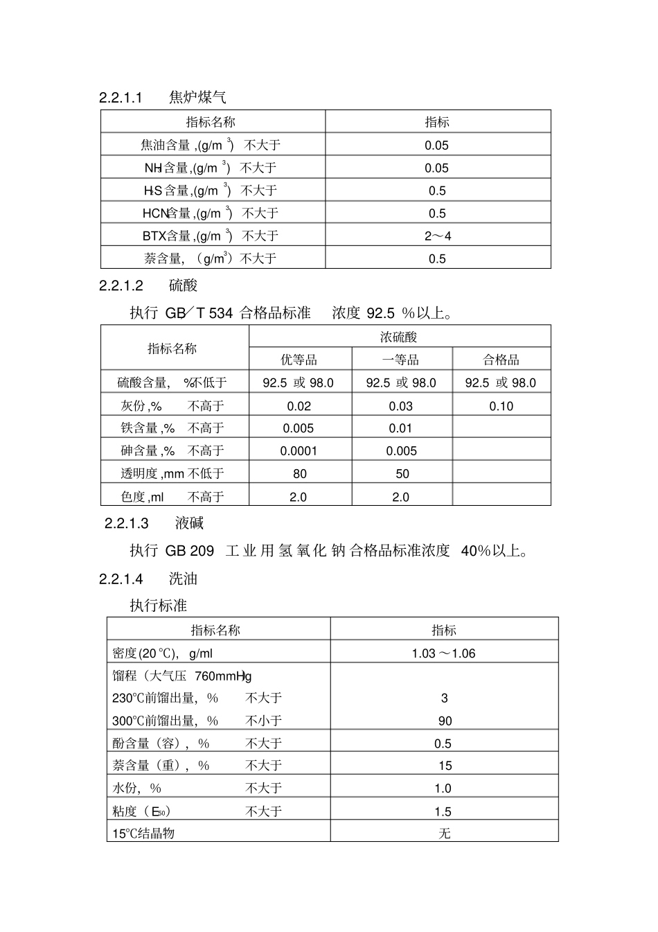 焦化厂各工段指标_第1页