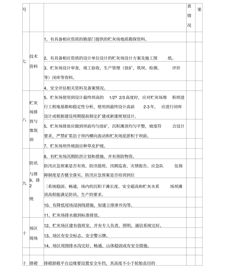 煤发电厂贮灰场安全检查表_第3页