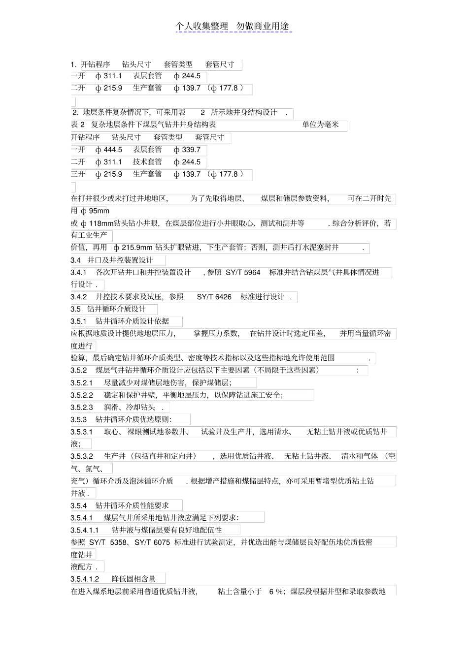煤层气有限责任公司企业标准煤层气钻井工程作业规程_第1页