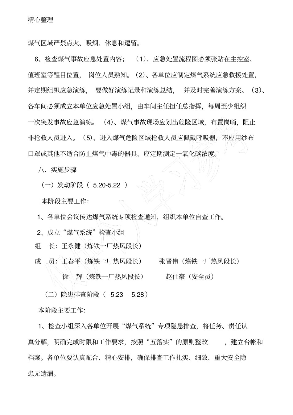 煤气专项检查实施方案_第3页