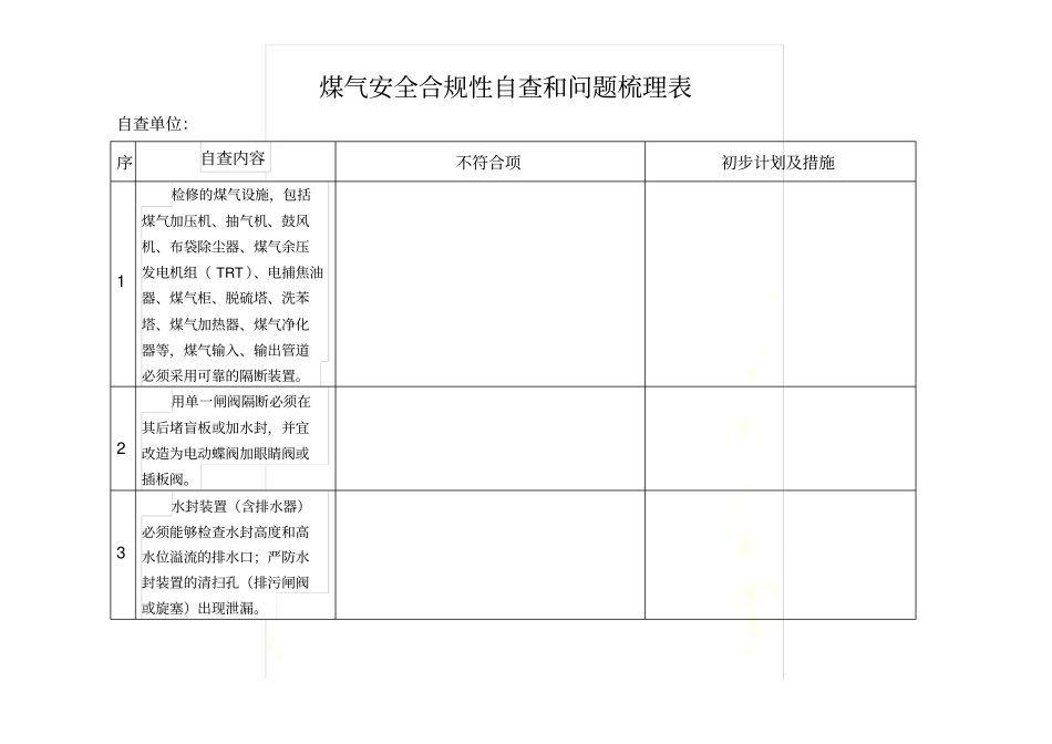 煤气安全检查表超全_第2页