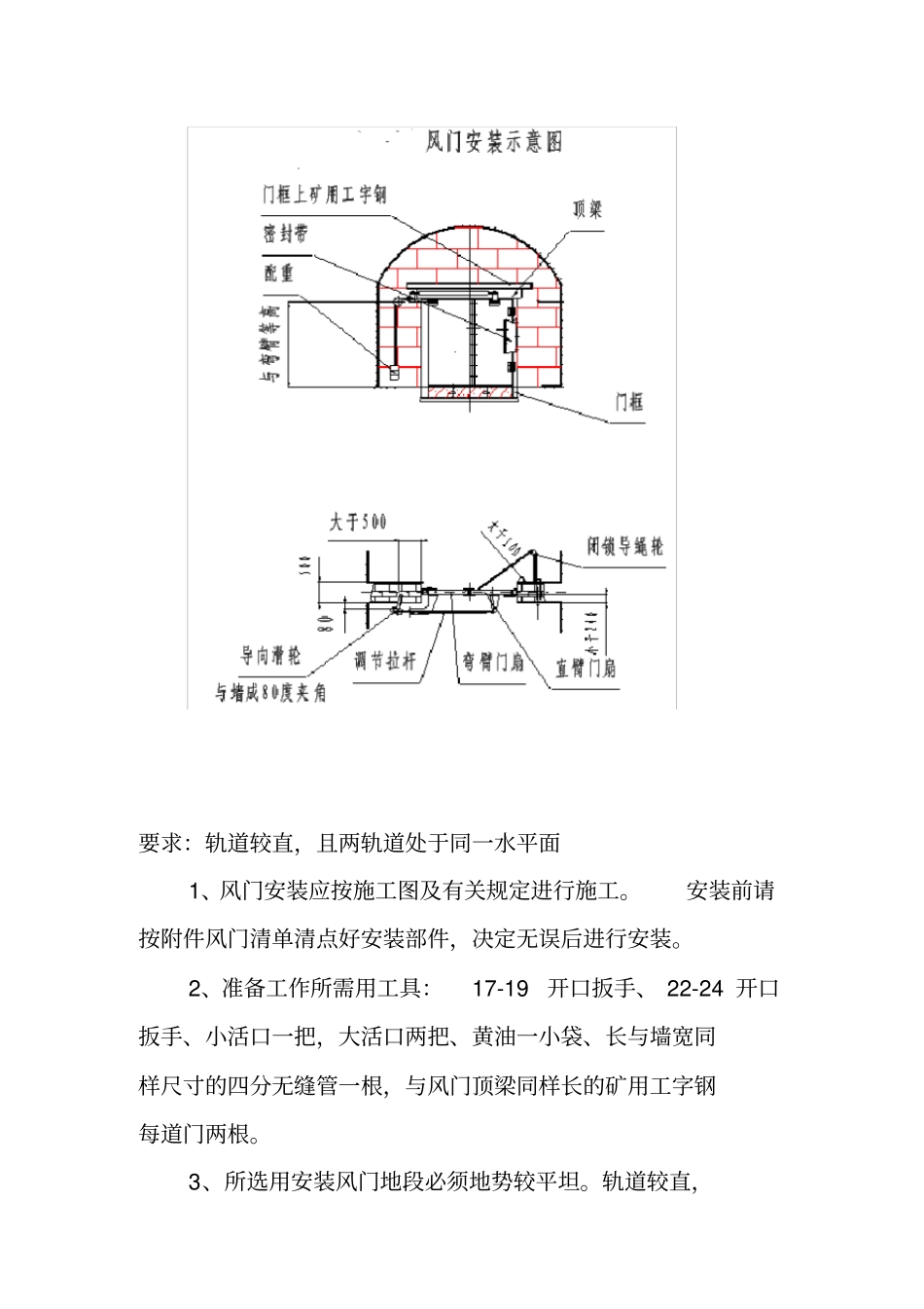 煤矿井下无压风门说明书_第3页