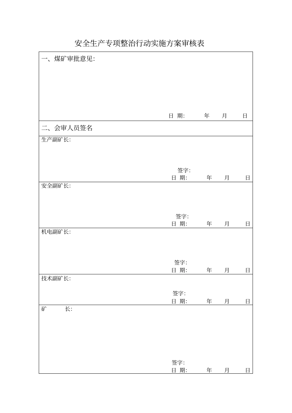煤矿安全生产专项整治行动实施方案_第2页