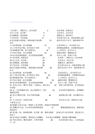 煤矿标语的大汇总