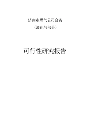 燃气有限公司可行性研究报告