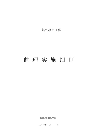 燃气监理实施细则