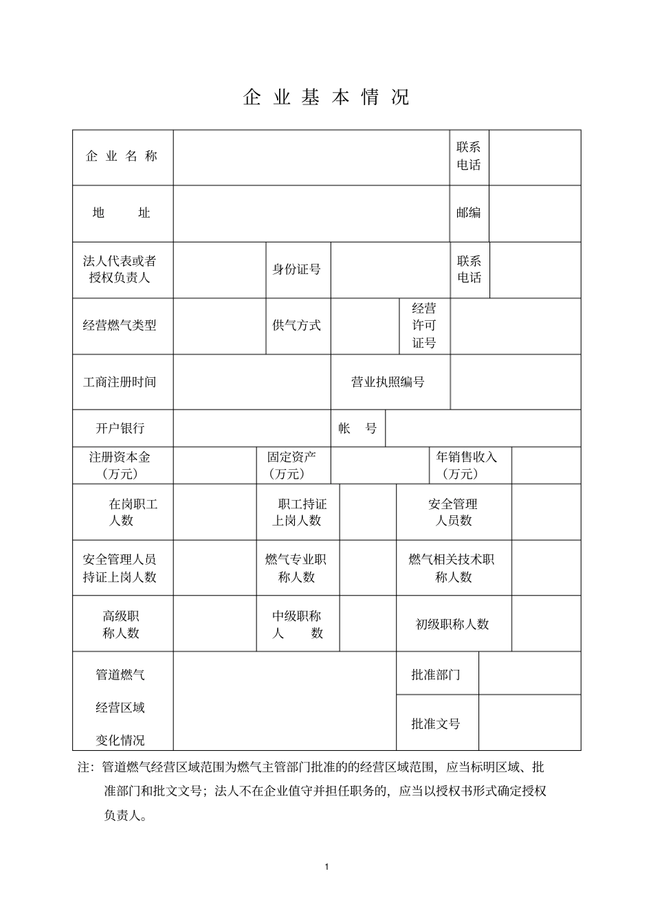 燃气经营许可证年检就位申请表_第2页